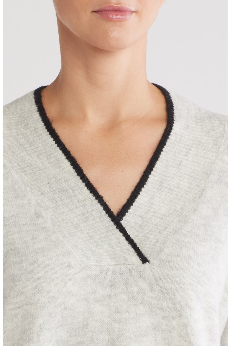Contrast Sweater, Alternate, color, SILVER HEATHER
