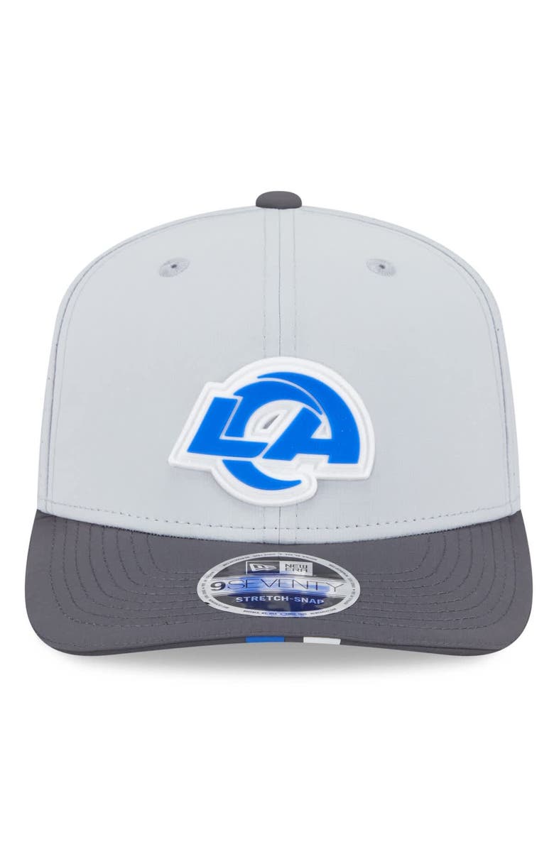 New Era Men's New Era  Gray/Graphite Los Angeles Rams 2025 NFL Training Camp 9SEVENTY Adjustable Hat, Alternate, color, 