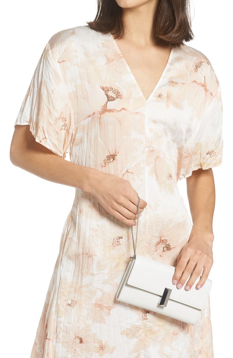 BOSS Mini Nathalie Leather Wristlet Clutch, Alternate, color,