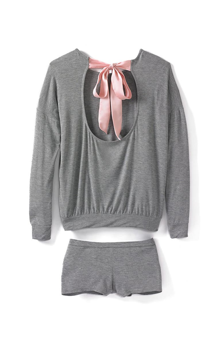 Adore Me Lyanna Pajama Short Set, Alternate, color, Grey