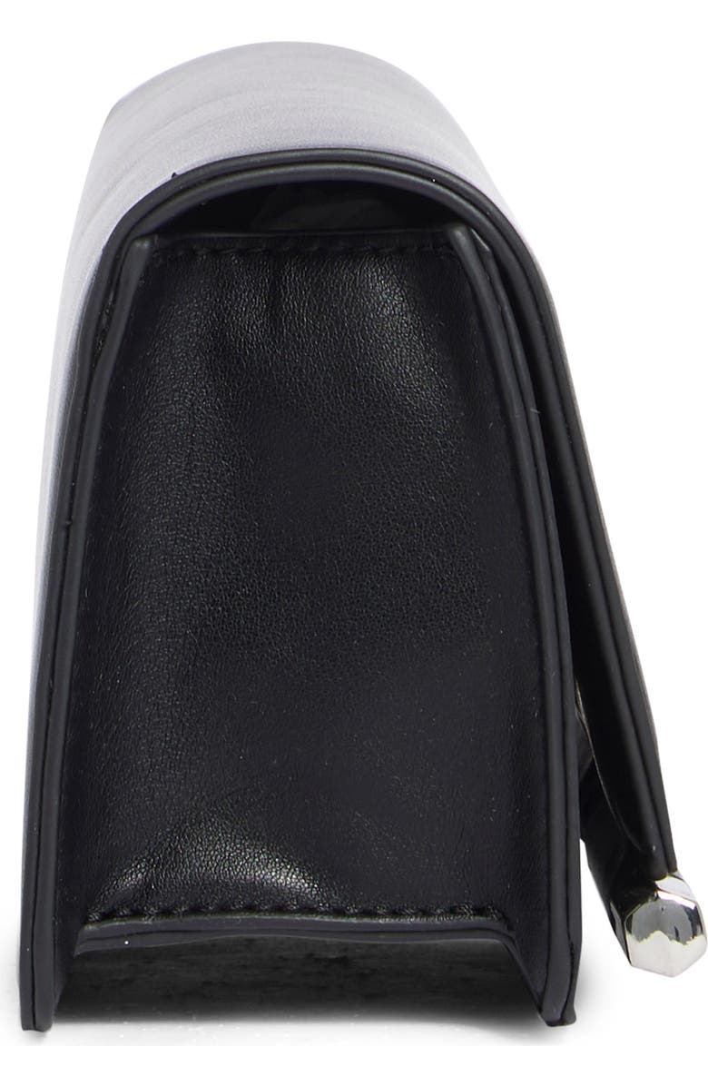 BCBG Bar Hardware Faux Leather Clutch, Alternate, color, Black