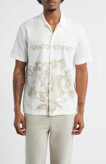 Jett Lawrence Edition - White Flower Button-Up Shirt