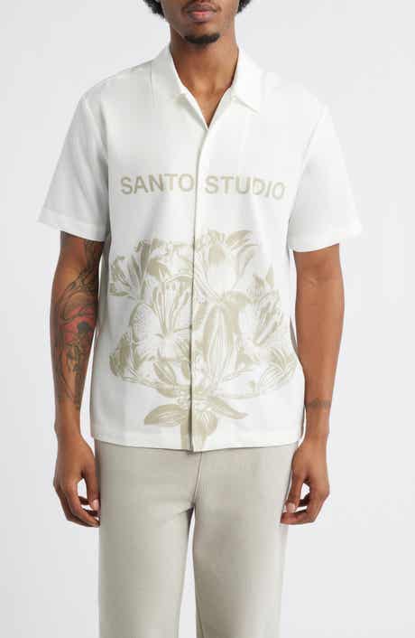 Jett Lawrence Edition - White Flower Button-Up Shirt