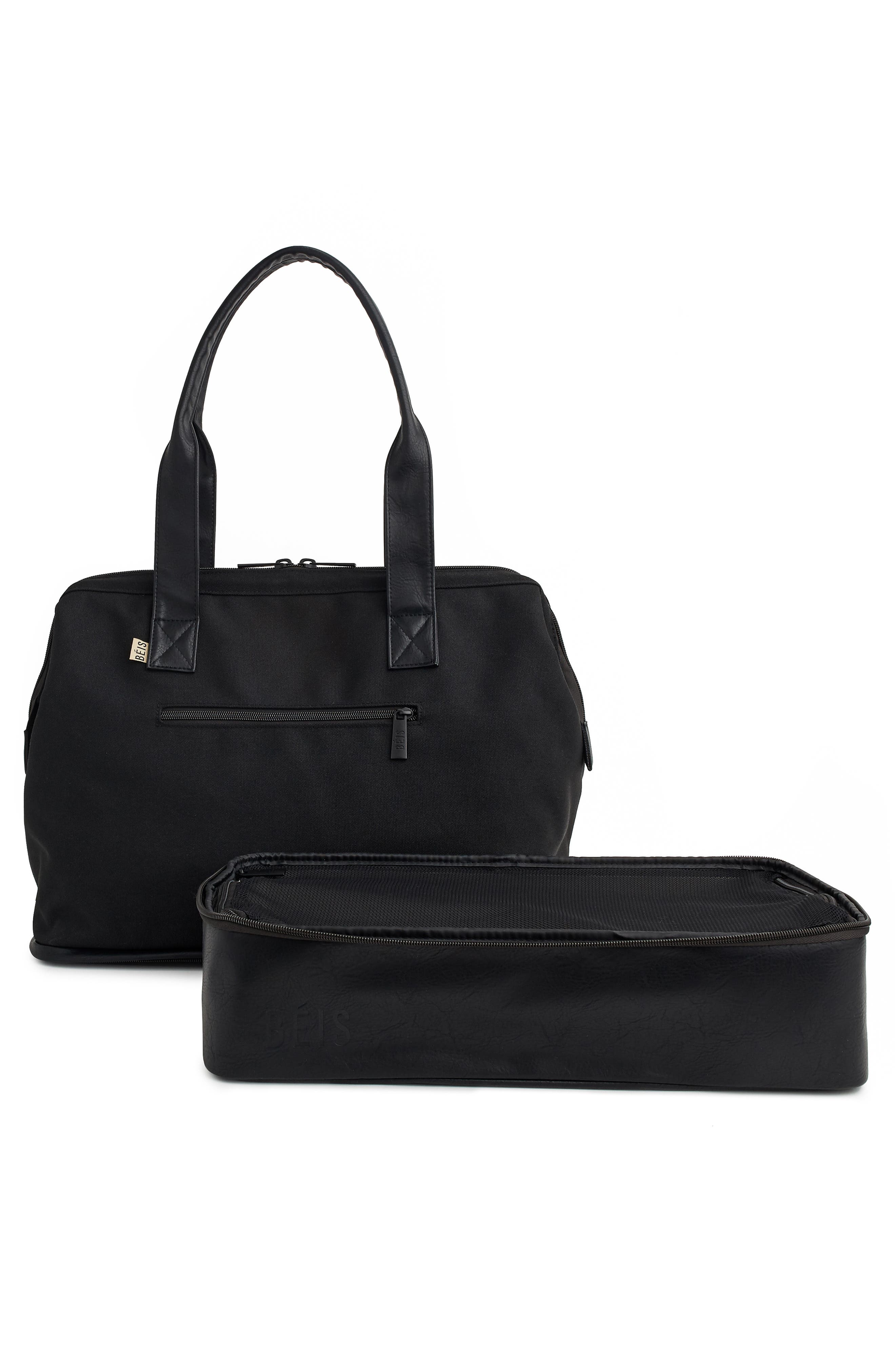 The Mini Weekend Travel Bag, Alternate, color, BLACK