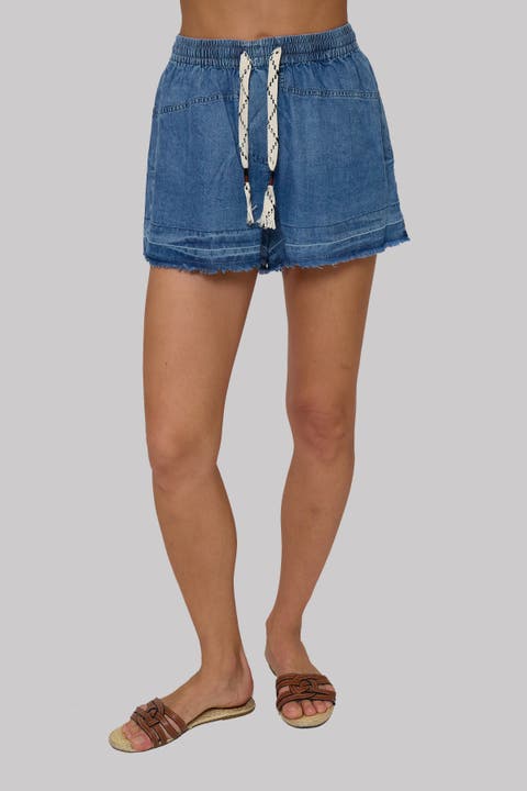 Celine Mid Rise Drawstring Shorts
