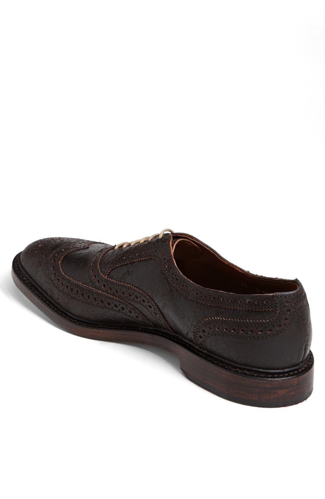 'McTavish' Wingtip, Alternate, color, BROWN CRACKLE LEATHER