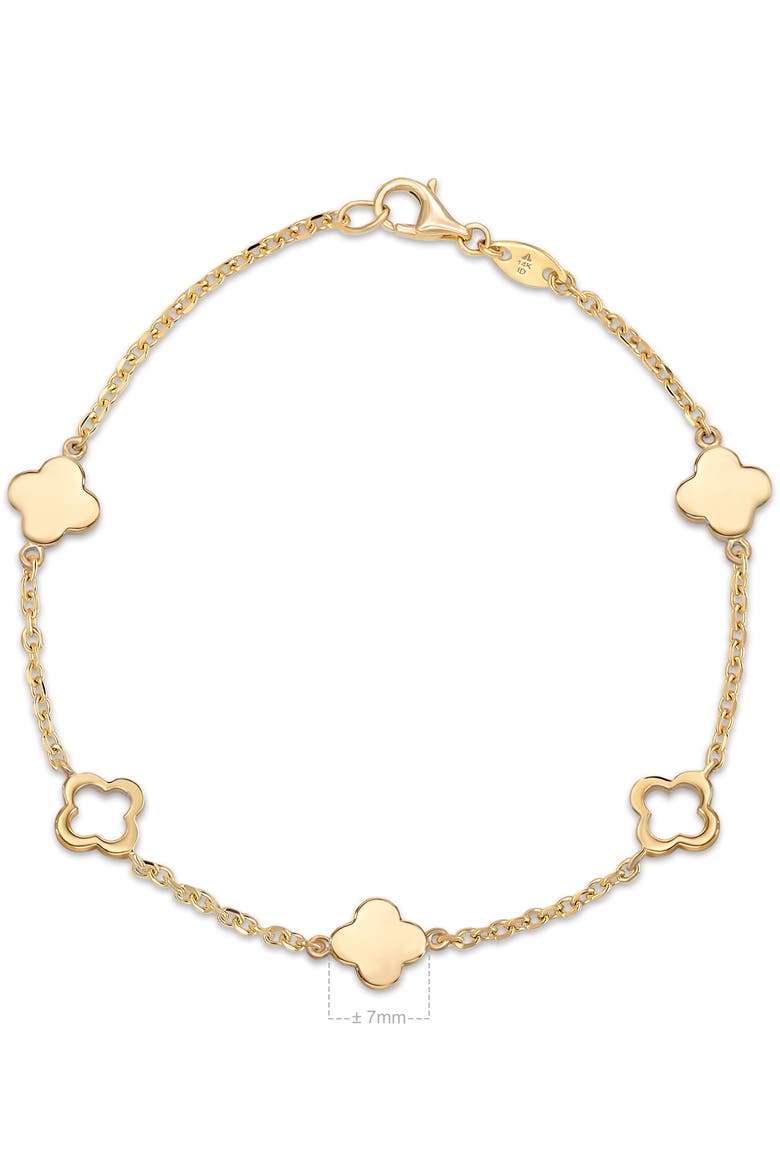 Clover Link Chain Bracelet in 14K Gold, Alternate, color, Yellow Gold