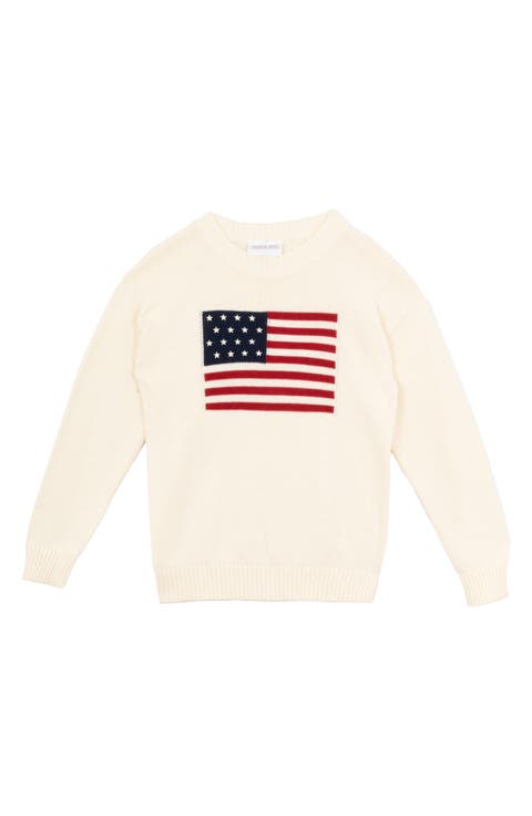 Kids' American Flag Cotton Sweater (Big Kid)