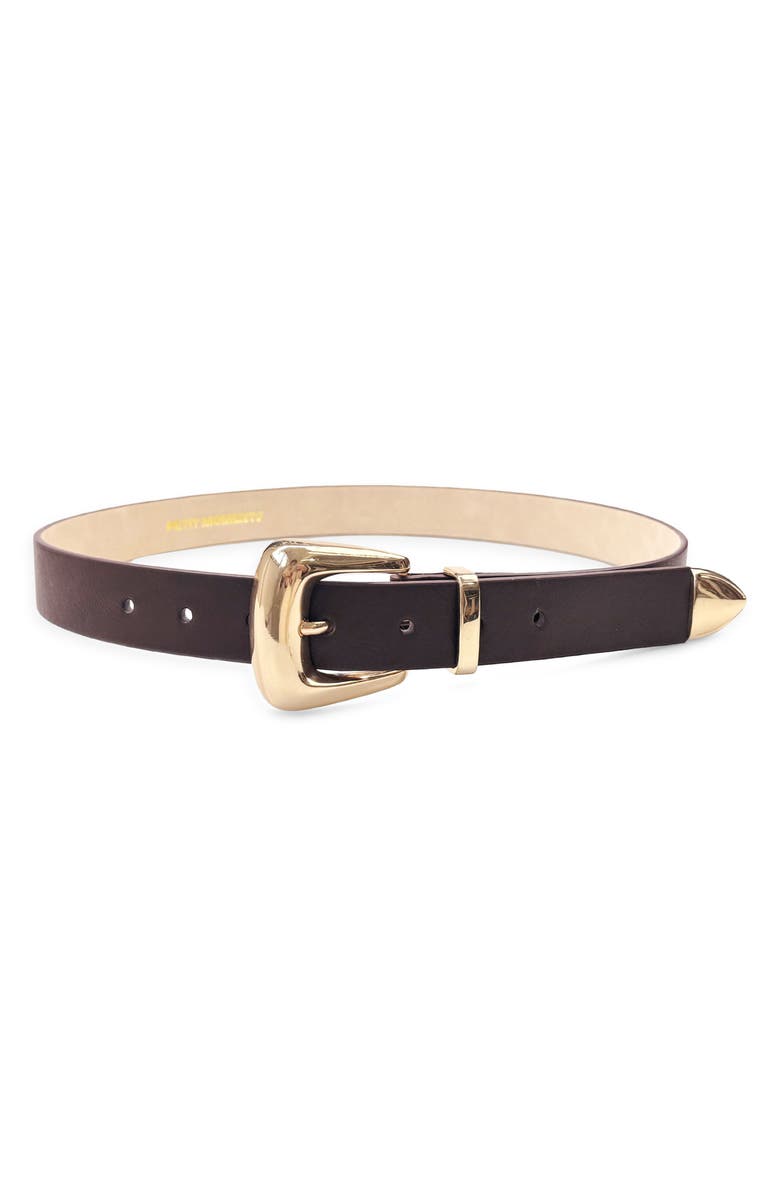 Petit Moments Monroe Faux Leather Belt, Main, color, Brown/ Gold
