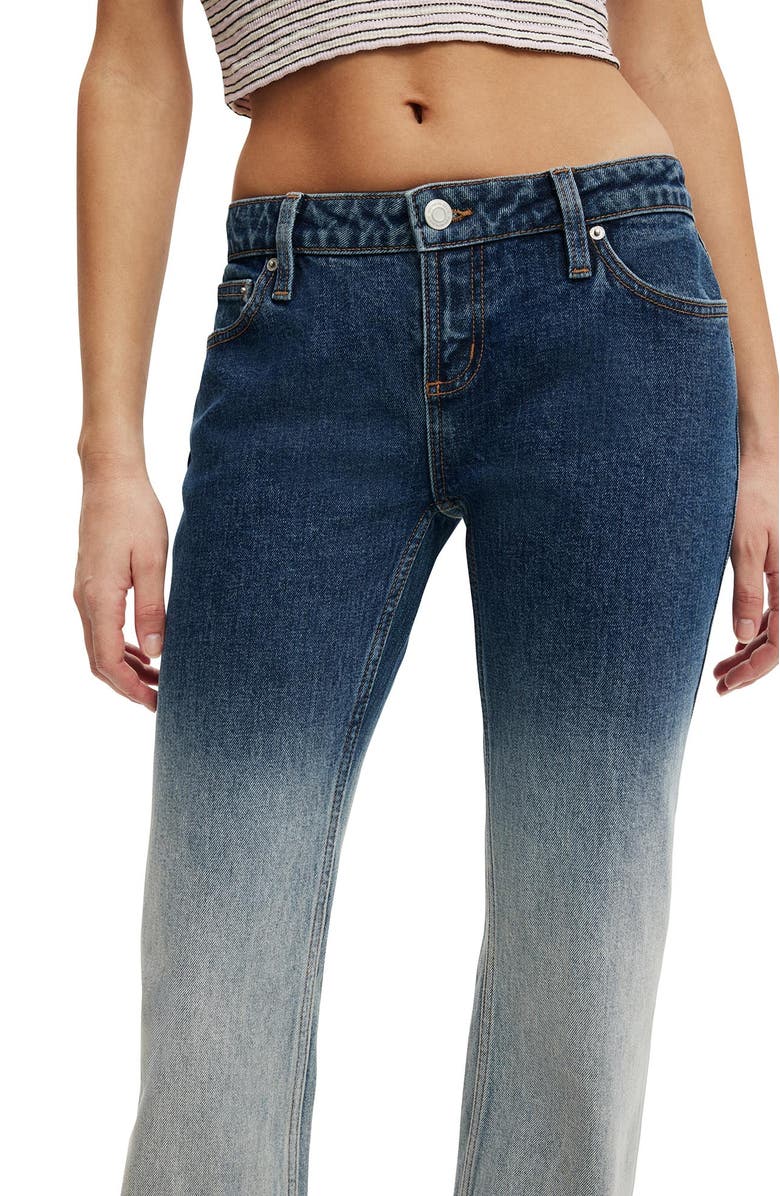 Cotton On Women's Low Rise Bootcut Jean, Alternate, color, Ombre Blue