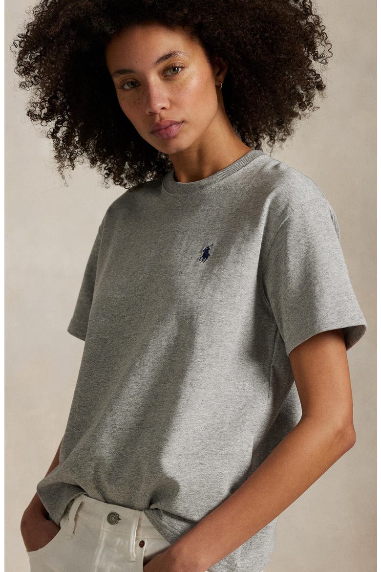 Relaxed Cotton T-Shirt, Alternate, color, COBBLESTONE HEATHER