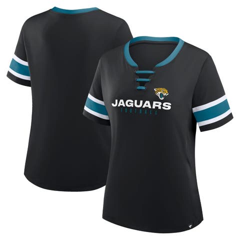 Women
s Fanatics Black Jacksonville Jaguars Redzone Draw Play Athena Lace-Up T-Shirt