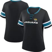 FANATICS Women's Fanatics Black Jacksonville Jaguars Redzone Draw Play Athena Lace-Up T-Shirt