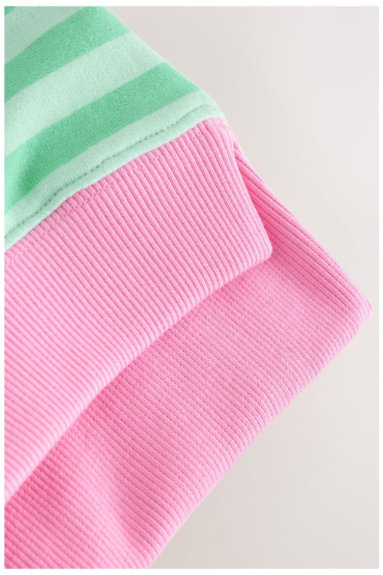 Kids' Stripe Oversize Cotton Sweatshirt, Alternate, color, GREEN