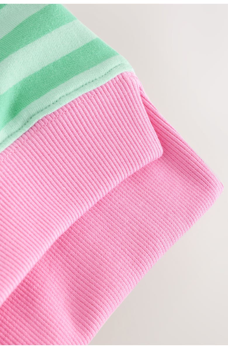 NEXT Kids' Stripe Oversize Cotton Sweatshirt, Alternate, color, Green