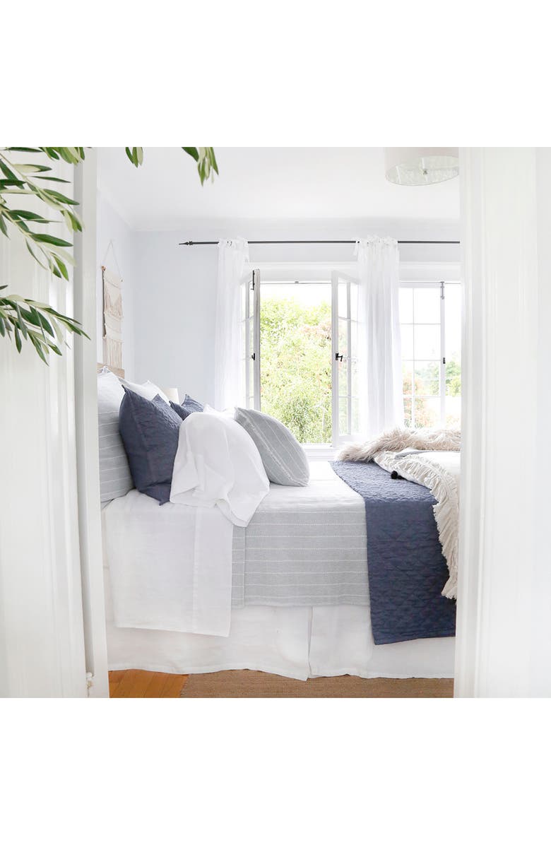 Pom Pom at Home Pleated Linen Bed Skirt, Alternate, color, White