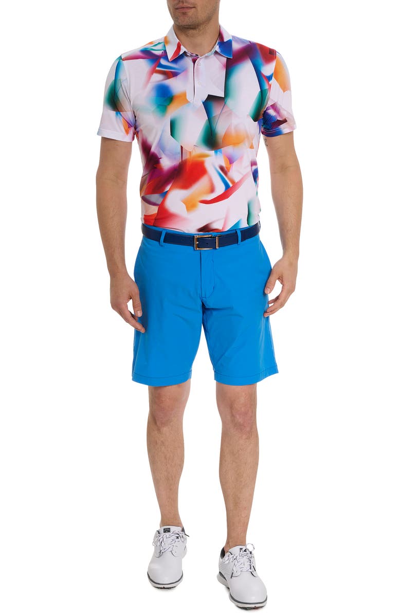 Robert Graham Hiatus Abstract Print Performance Golf Polo, Alternate, color, 