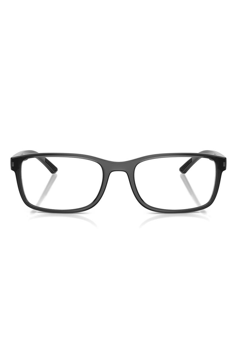 Prada Linea Rossa 53mm Pillow Optical Glasses, Main, color, Transparent Grey