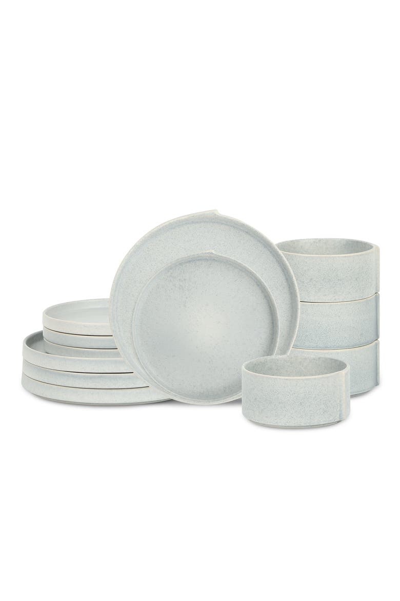 Bao Stoneware 12-Piece Dinnerware Set, Main, color, Blue-Grey