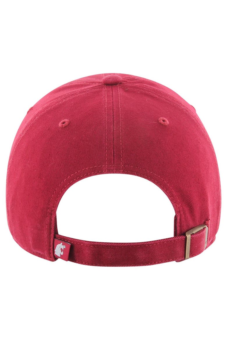 Men's '47 Crimson Washington State Cougars Clean Up Adjustable Hat, Alternate, color, Crimson