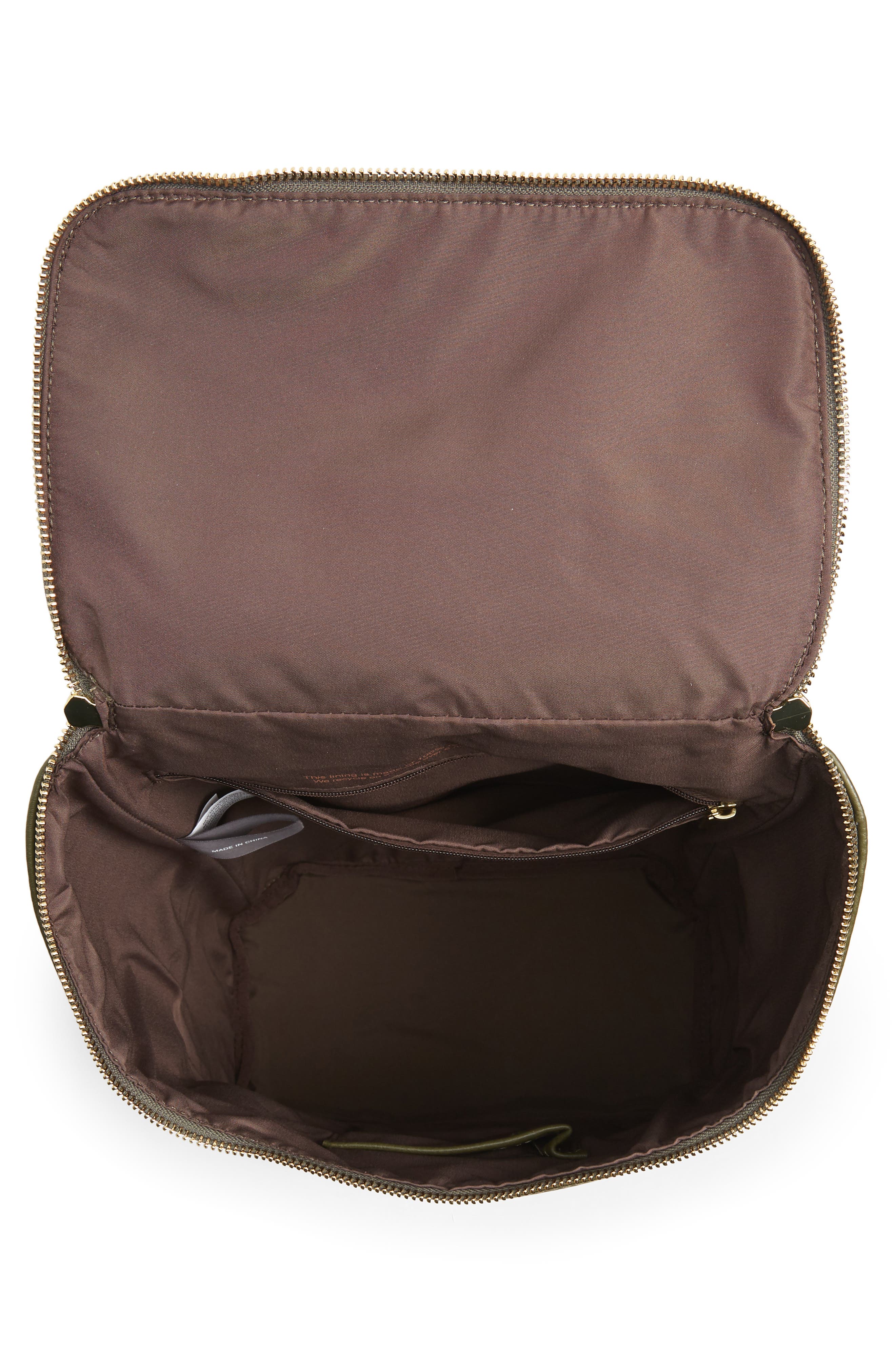 'Brave' Faux Leather Backpack, Alternate, color, LEAF