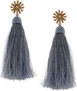OLIVIA WELLES Briella Imitation Pearl & Tassel Drop Earrings