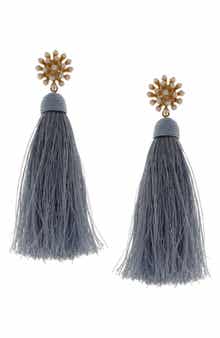 Briella Imitation Pearl & Tassel Drop Earrings