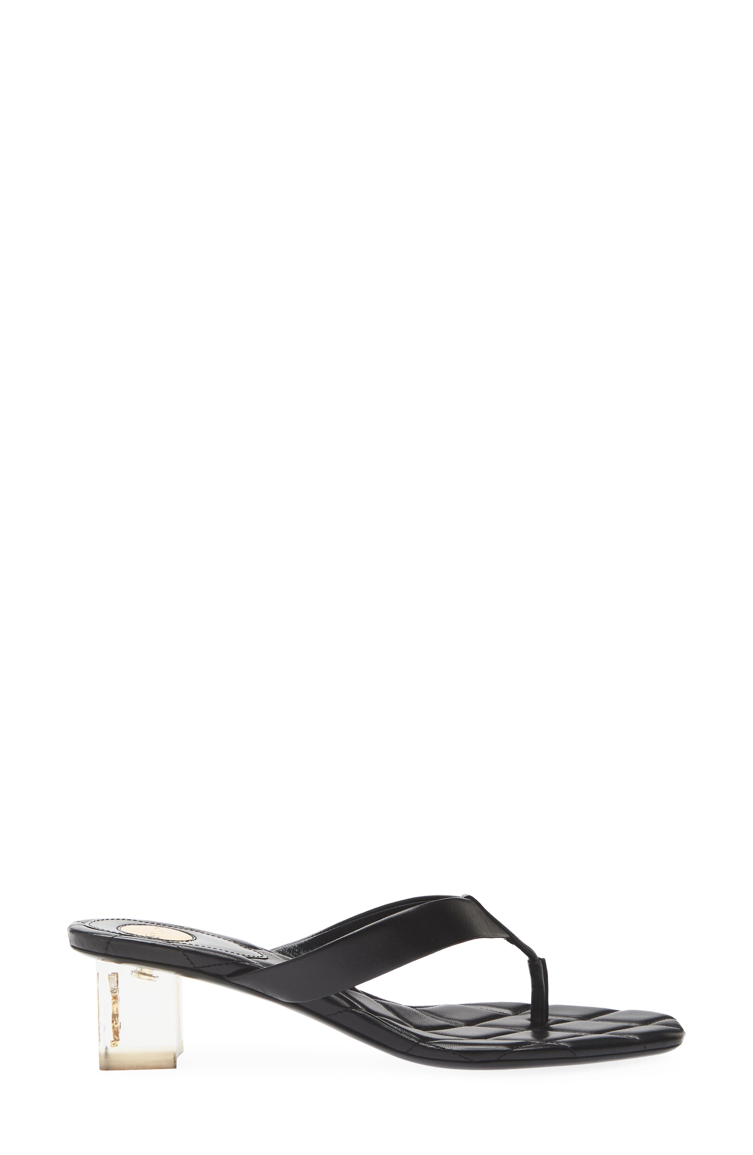 Ice Heeled Flip Flop, Alternate, color, NERO