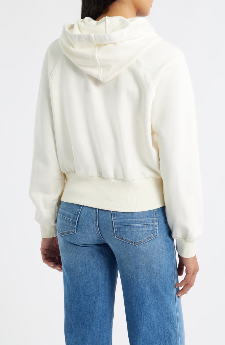 CITY BLUES Crop Cotton Hoodie, Alternate, color, Ivory