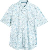 Tommy Bahama San Lucio Tides Villa Vista IslandZone® Knit Short Sleeve Cotton Blend Button-Up Shirt