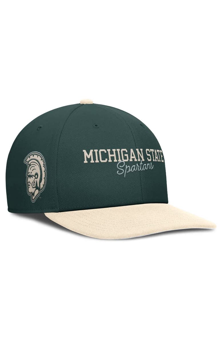 Nike Men's Nike Green/Cream Michigan State Spartans Pro Legacy Script Snapback Hat, Alternate, color, Green
