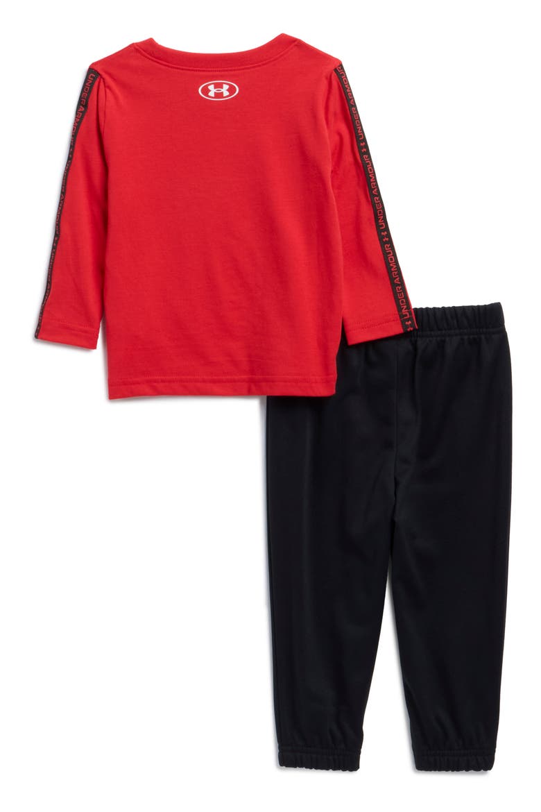 Logo Trim Long Sleeve T-Shirt & Pants Set, Alternate, color, RED