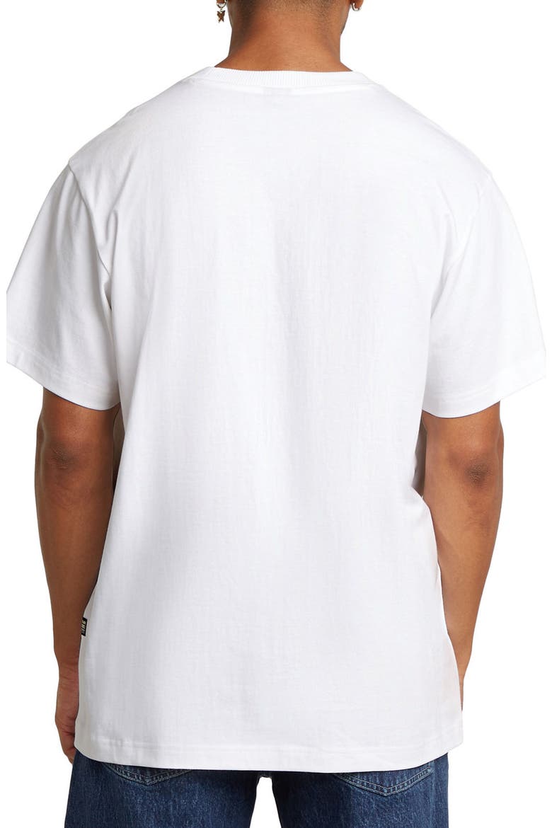 Flocked G-Script Loose Fit Organic Cotton T-Shirt, Alternate, color, WHITE