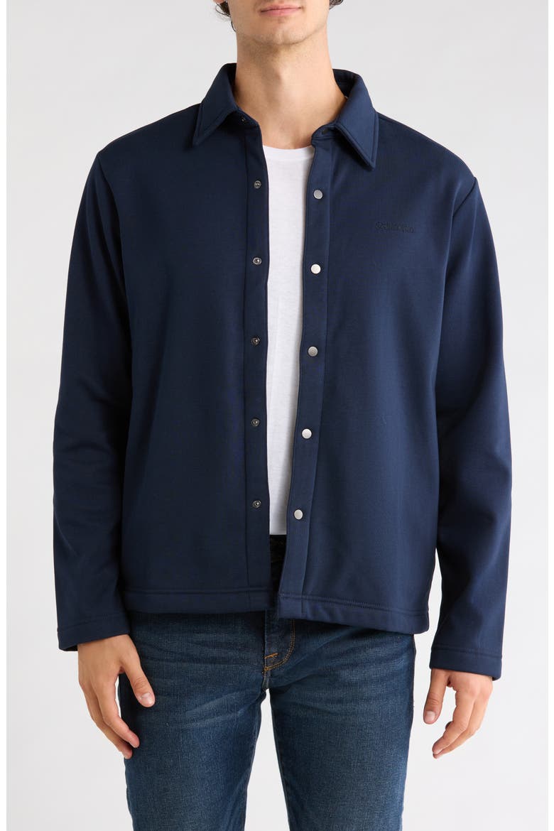 Heavyweight Polar Fleece Shirt Jacket, Main, color, DARK SAPPHIRE