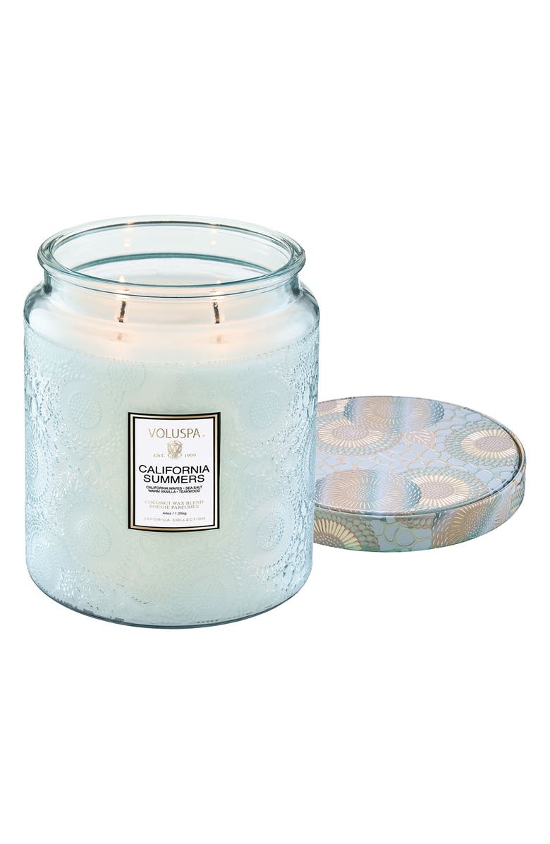 Voluspa California Summers Luxe Jar Candle, Alternate, color, Light Blue