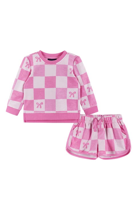 Metallic Check Top & Shorts Set (Baby)