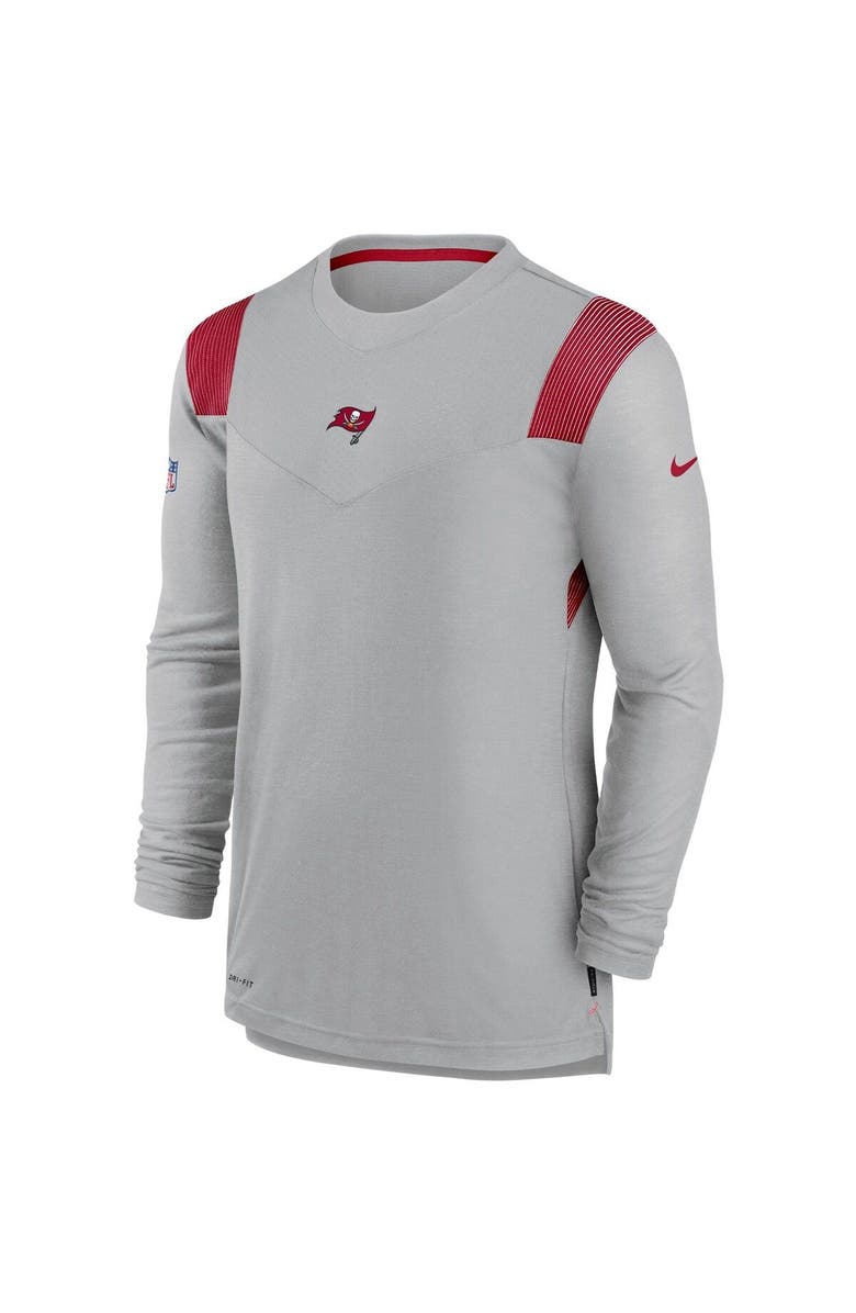 Nike Men's Nike Gray Tampa Bay Buccaneers Sideline Player UV Performance Long Sleeve T-Shirt, Alternate, color, 