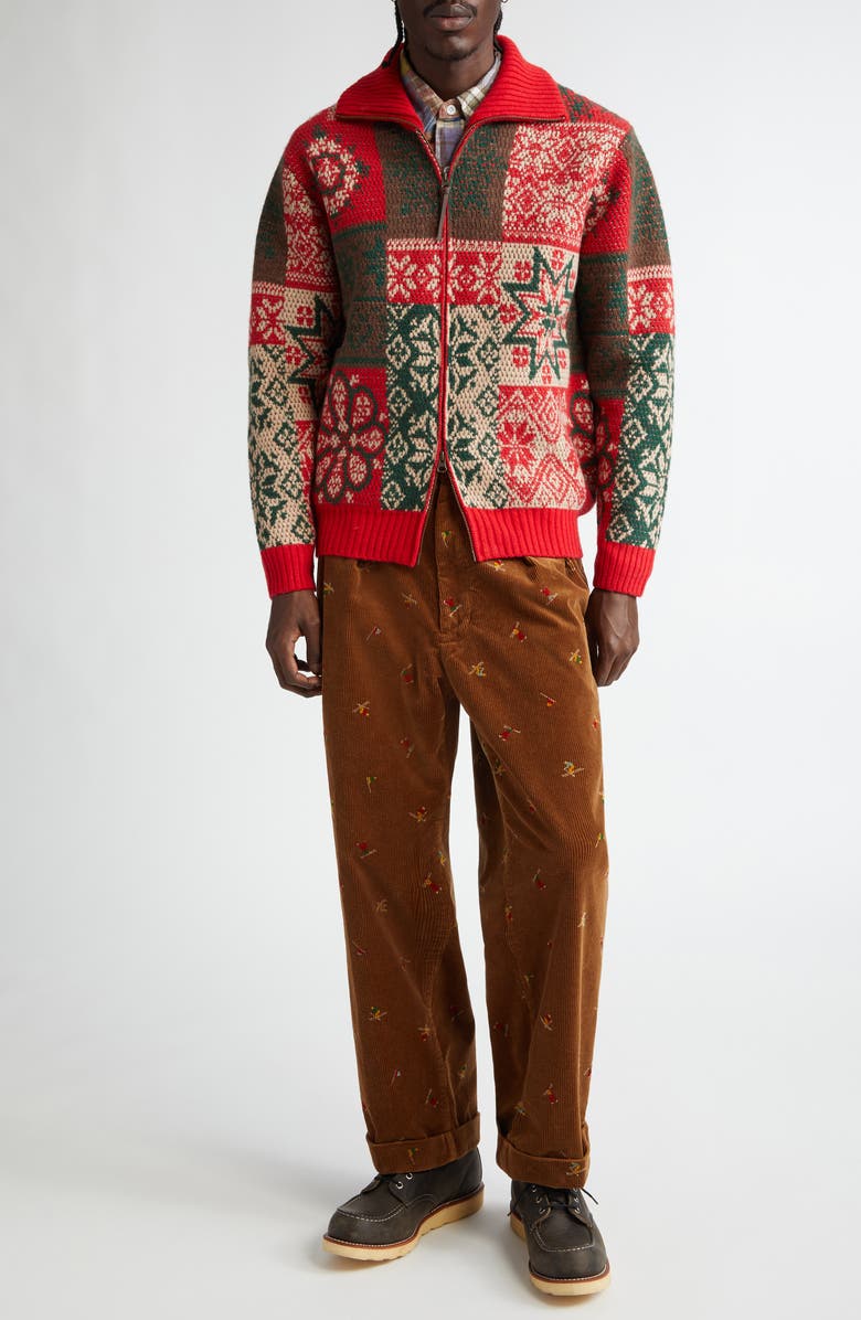 BEAMS Wool Zip Cardigan, Alternate, color, 