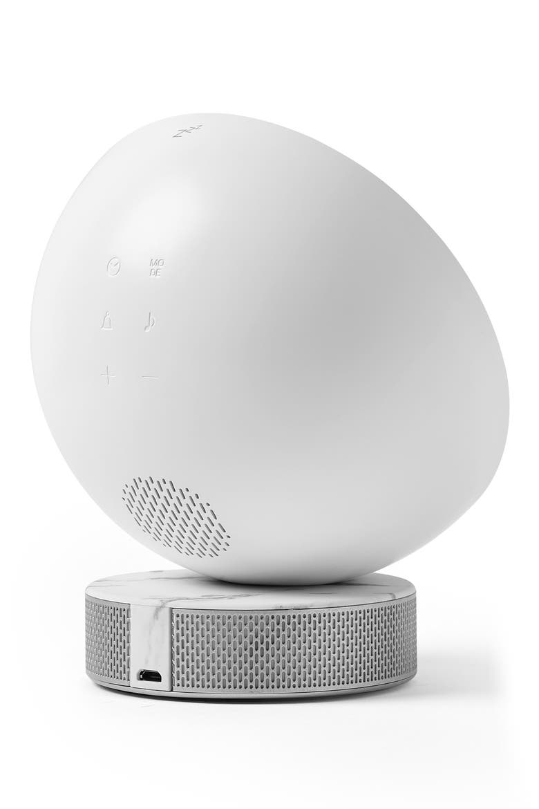Miami Sunrise Alarm Clock, Alternate, color, WHITE MARBLE