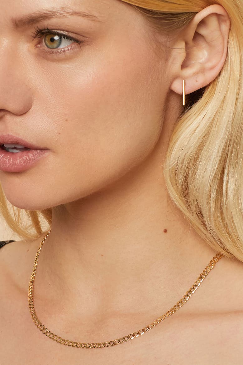 14K Yellow Gold Arezzo Studs, Alternate, color, Yellow Gold