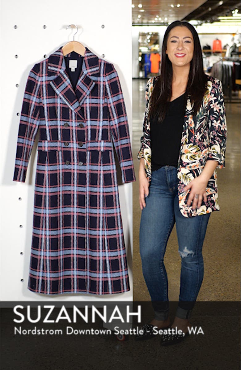 x Atlantic-Pacific Long Plaid Coat, sales video thumbnail
