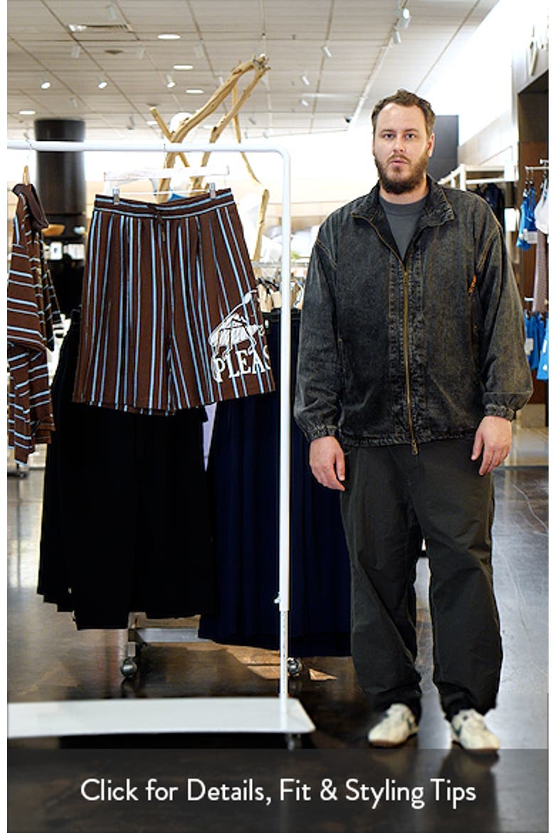 Teleport Wide Stripe Drawstring Cotton Shorts video