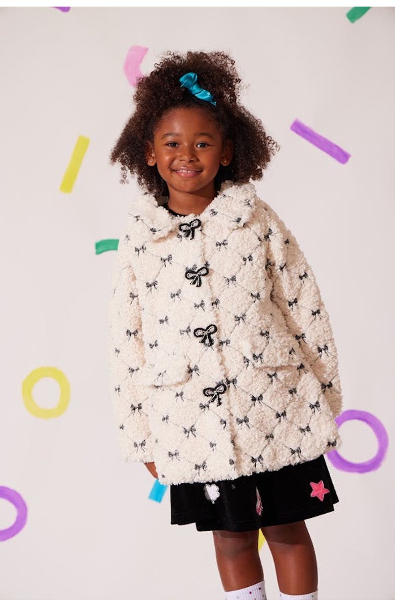Lola + The Boys Pretty Bow Coat, Alternate, color, 