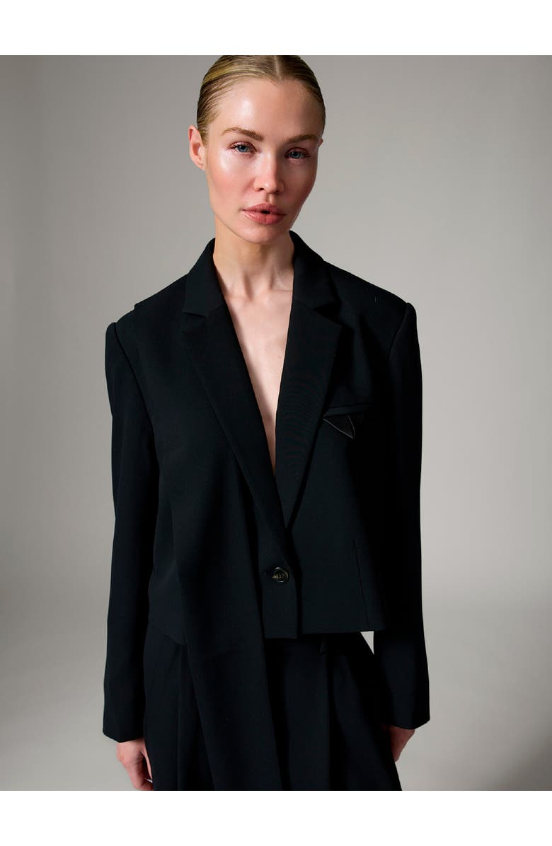 DAY Birger et Mikkelsen Edie Cropped Gabardine Blazer, Main, color, Black