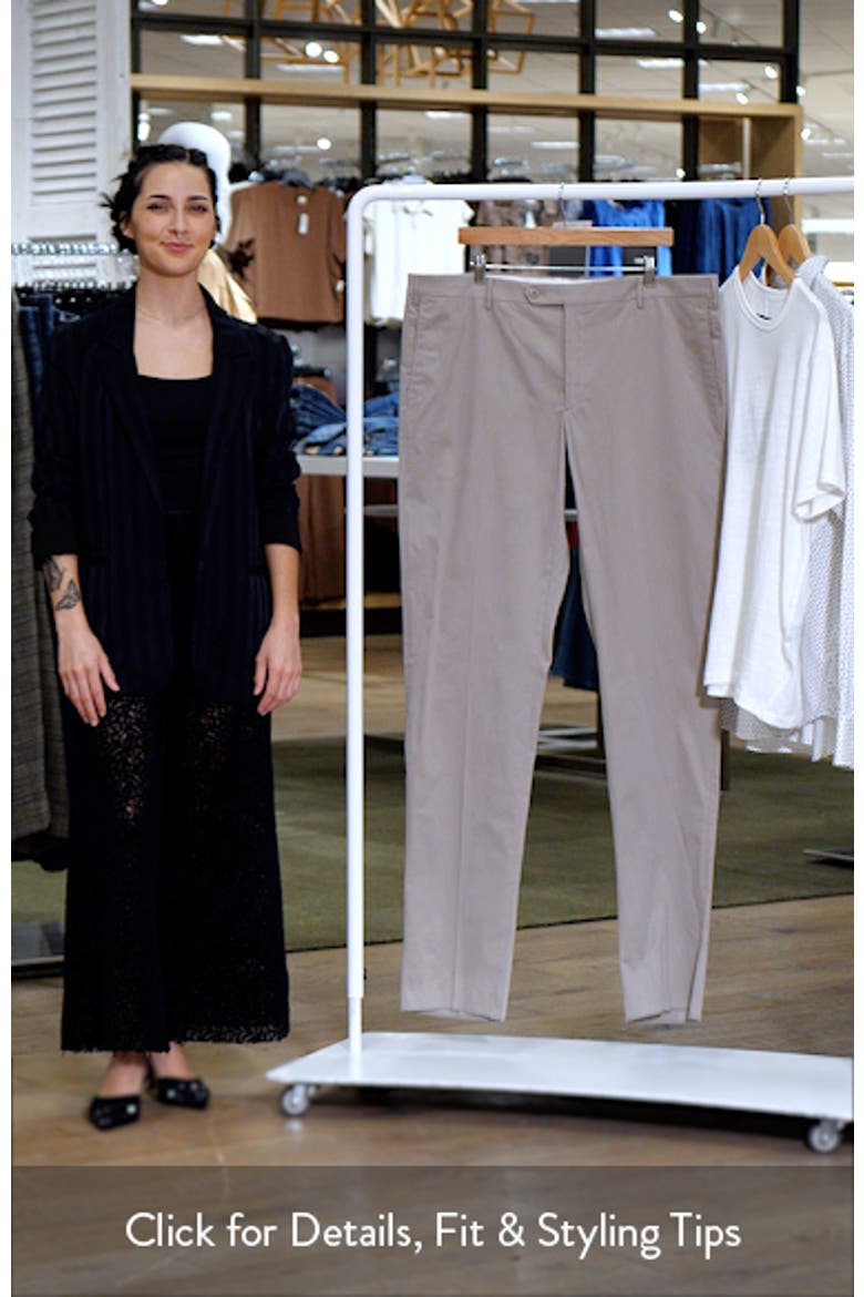 Parker Flat Front Stretch Cotton Pants video