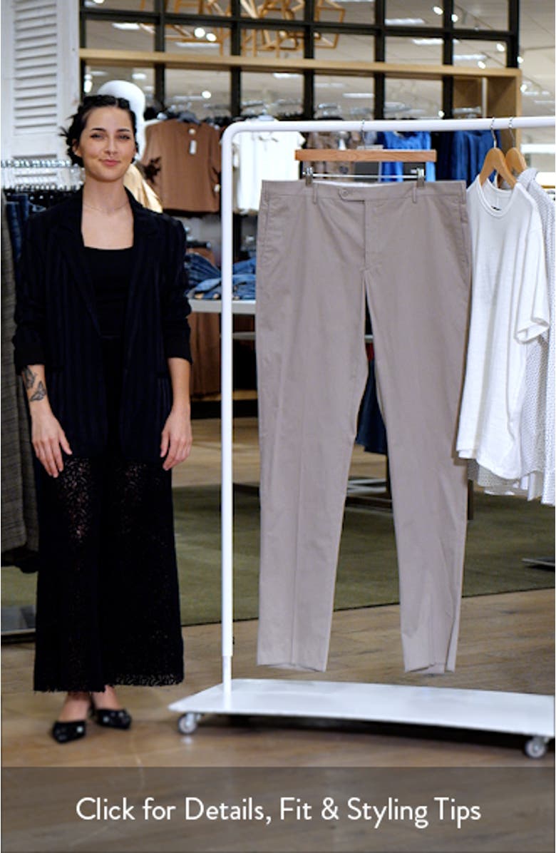 Parker Flat Front Stretch Cotton Pants, sales video thumbnail