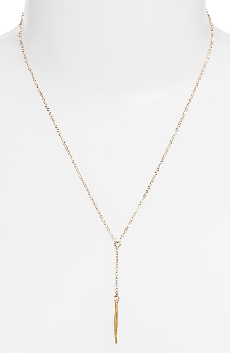 Dogeared 'Dare To' Spike Y-Necklace, Alternate, color,