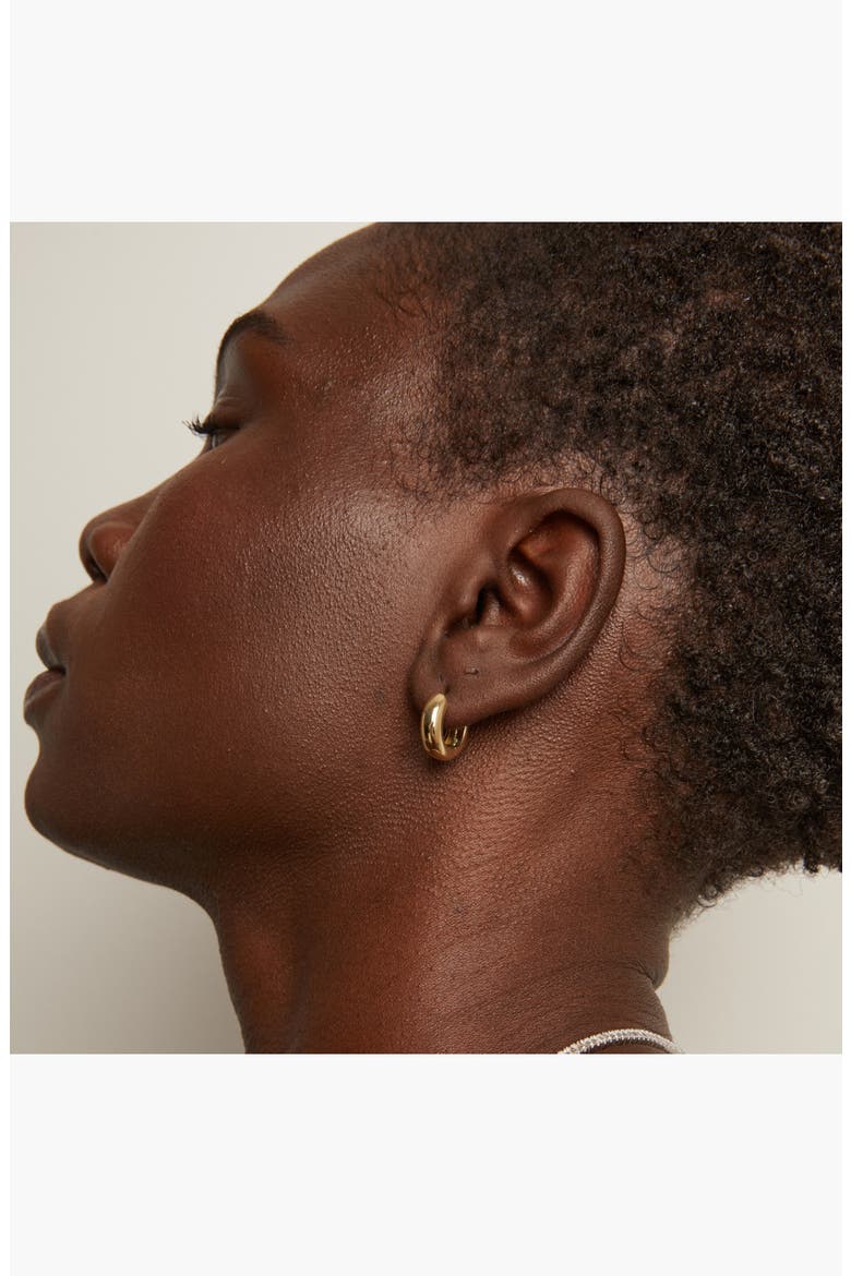 Chunky Hinged Hoop Earrings, Alternate, color, Yellow