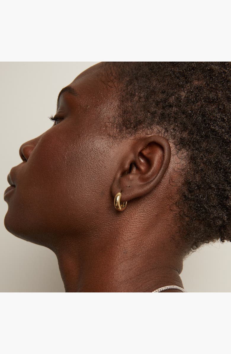 Aurate New York Chunky Hinged Hoop Earrings, Alternate, color, Yellow