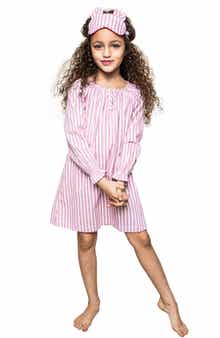 Petite Plume Kids' Delphine Stripe Cotton Nightgown